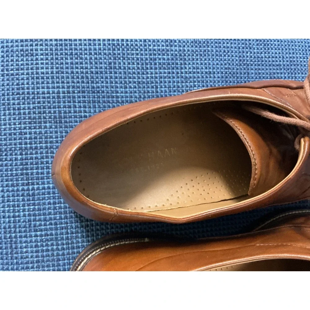 Cole Haan Mens British Tan‎ Leather Apron Toe Derby Shoes Size 11 M C11011